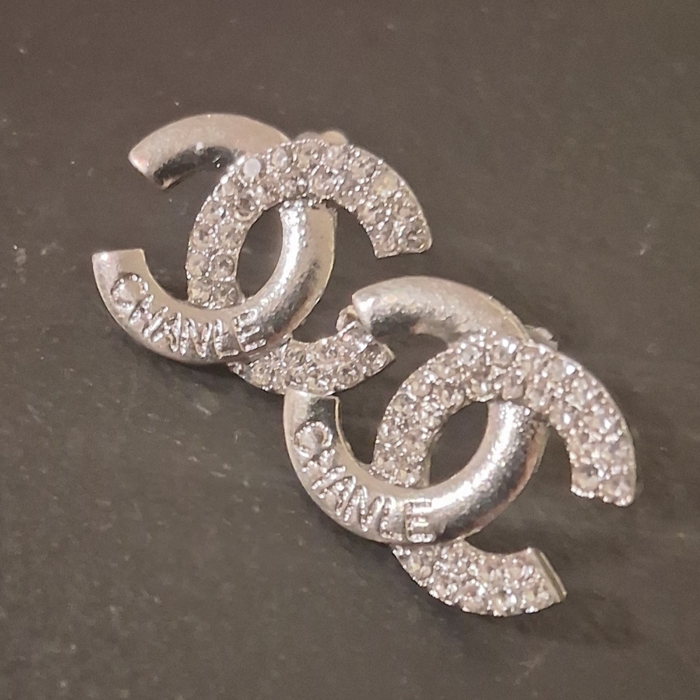Silver Logo Earrings